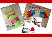 Ana y Botón: Monstruo Parrot wings 